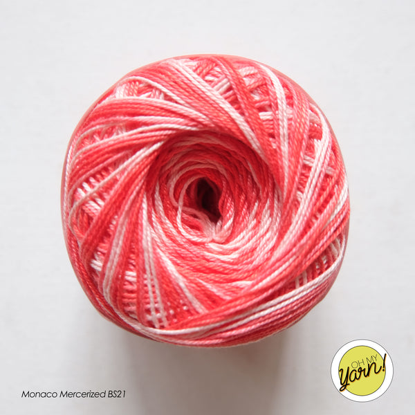 MONACO 3ply Mercerized Crochet Cotton Thread - Shaded