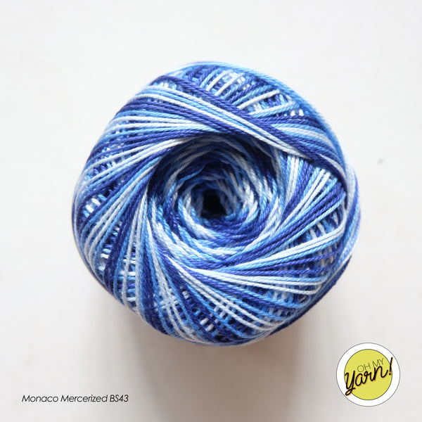 MONACO 3ply Mercerized Crochet Cotton Thread - Shaded