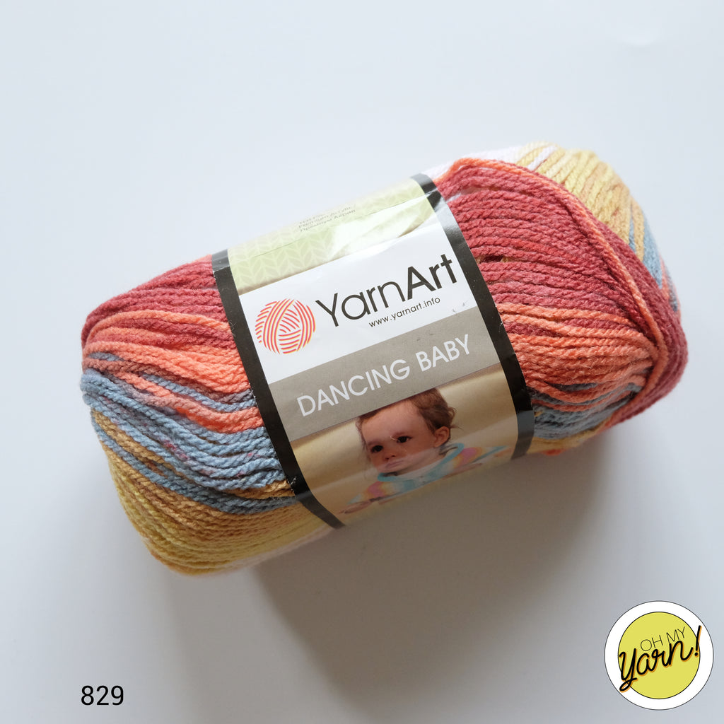 Multicolored Yarn Dancing Baby / 100 Percent Acrylic / 100 grams