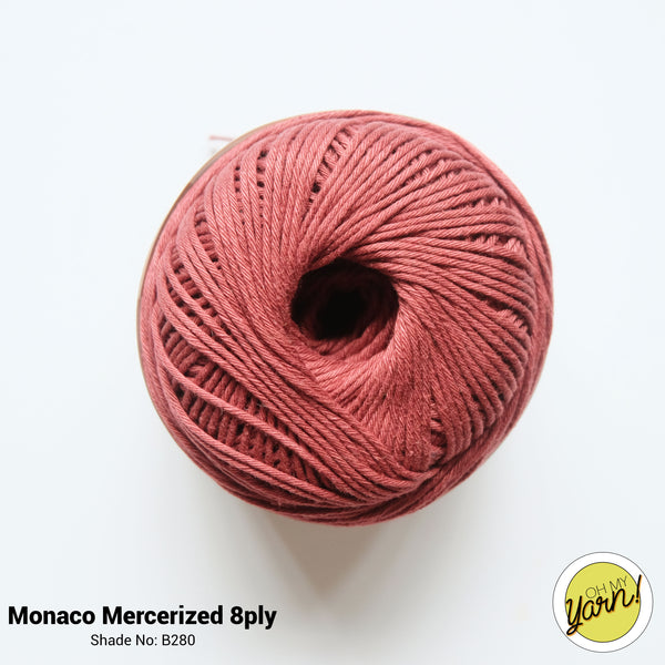 MONACO 8ply Mercerized Crochet Cotton