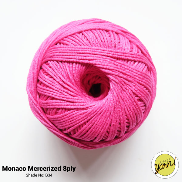 MONACO 8ply Mercerized Crochet Cotton