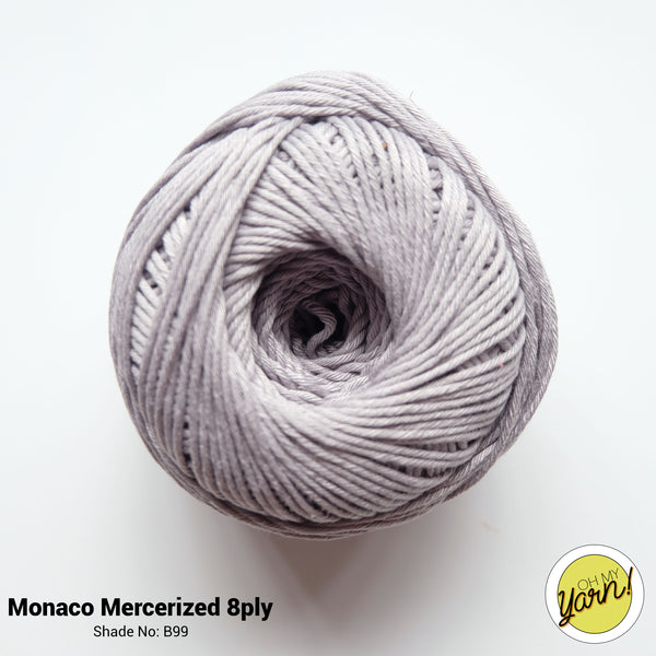 MONACO 8ply Mercerized Crochet Cotton