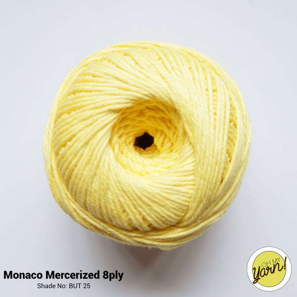 MONACO 8ply Mercerized Crochet Cotton