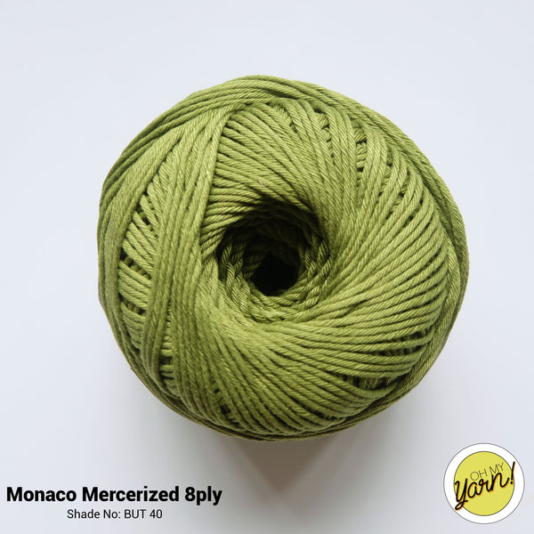 MONACO 8ply Mercerized Crochet Cotton