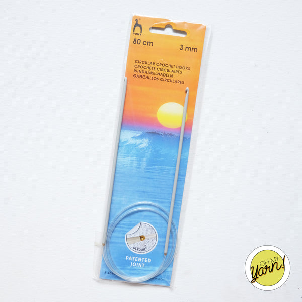 Pony Circular Tunisian Crochet Hooks 80cm 3mm