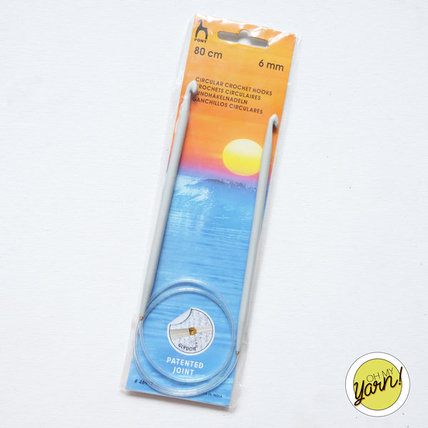 Pony Circular Tunisian Crochet Hooks 80cm 6mm