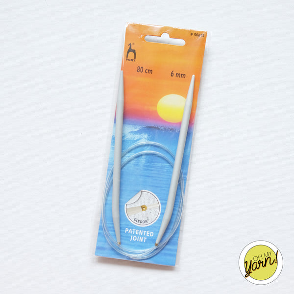 Pony Circular Knitting Needles 80cm 6mm