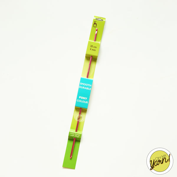 PONY Colored Aluminum Double Ended Tunisian Crochet Hook 30cm