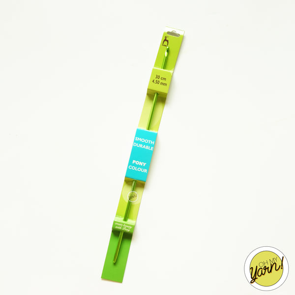 PONY Colored Aluminum Double Ended Tunisian Crochet Hook 30cm