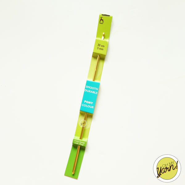 PONY Colored Aluminum Double Ended Tunisian Crochet Hook 30cm