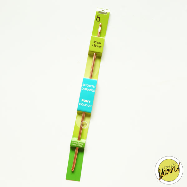 PONY Colored Aluminum Double Ended Tunisian Crochet Hook 30cm