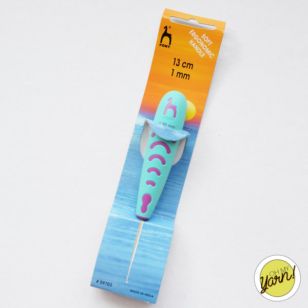 Pony Ergonomic Soft Crochet Hook 1mm