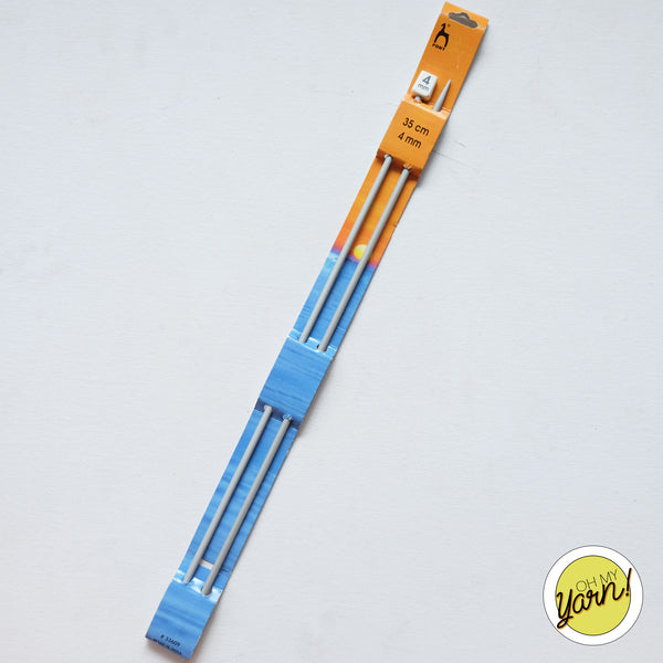 PONY Knobbed Knitting Pins 35cm 4mm