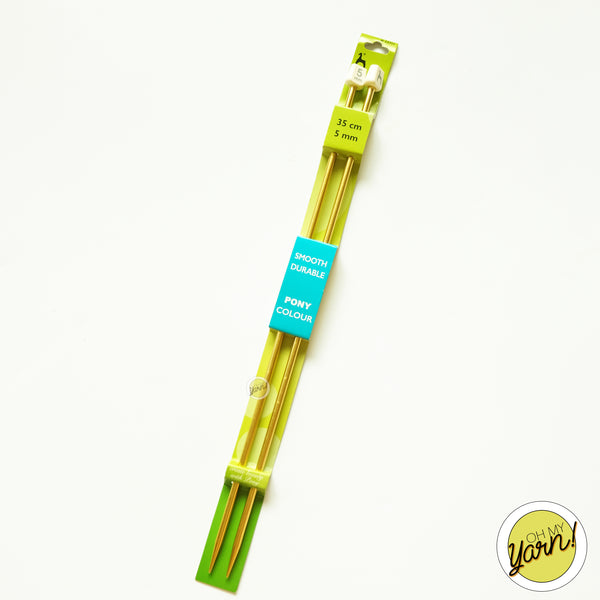 PONY Colored Aluminum Knobbed Knitting Pins 35cm