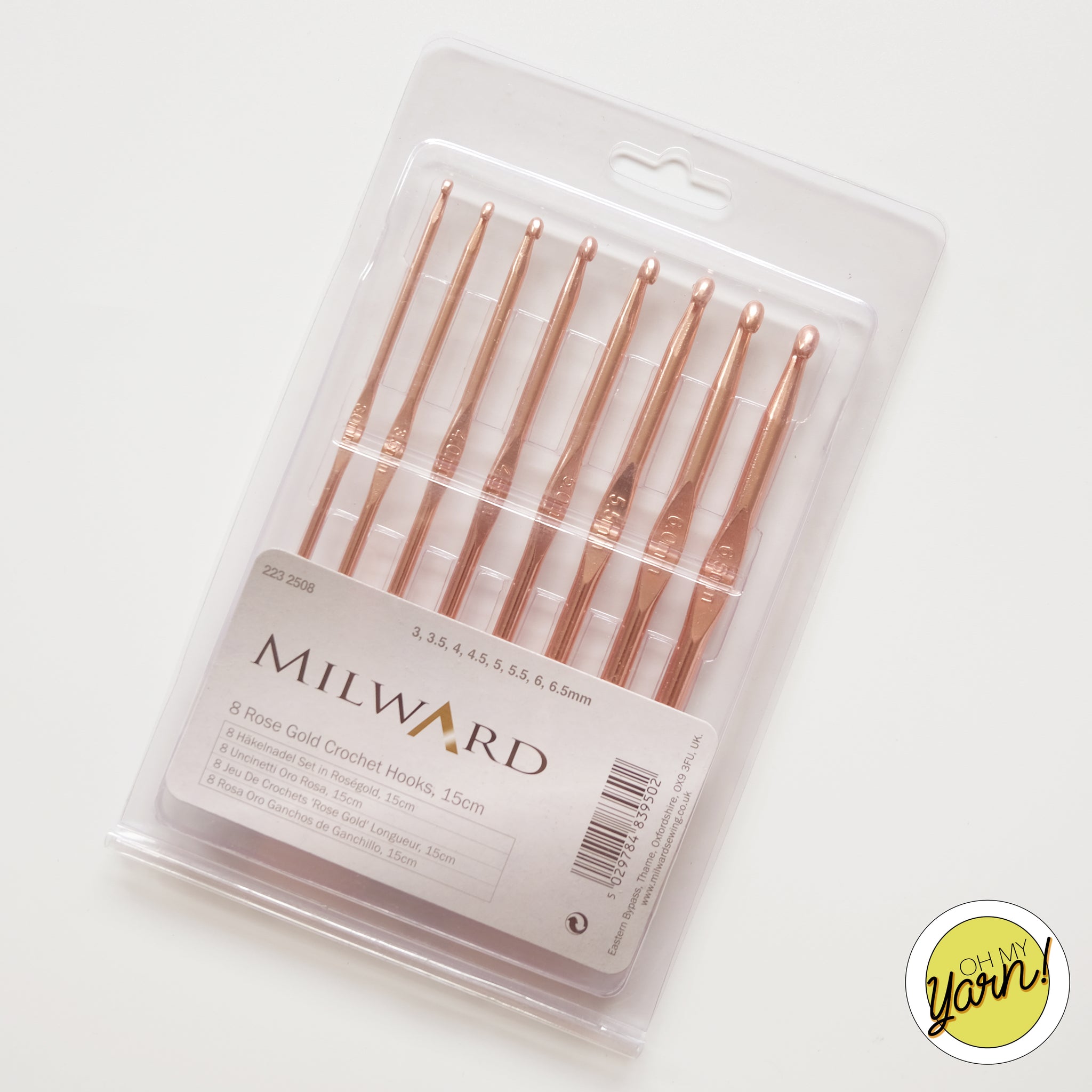 MILWARD Rose Gold Crochet Hook Set