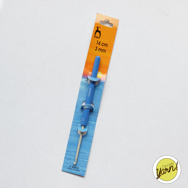 Pony Plastic Handle Crochet Hook 3mm