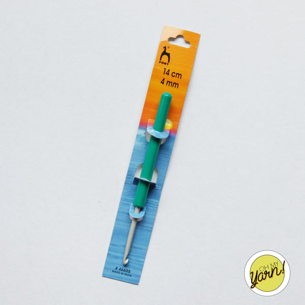 Pony Plastic Handle Crochet Hook 4mm