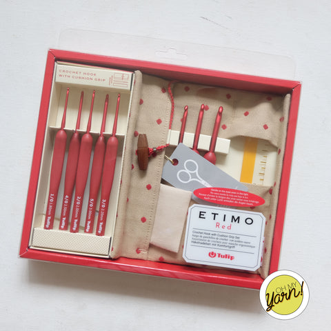 TULIP Etimo Red Crochet Hook Set