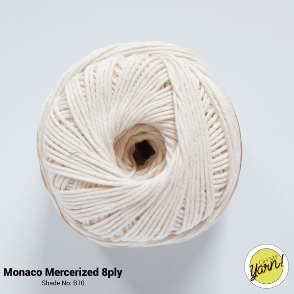 MONACO 8ply Mercerized Crochet Cotton