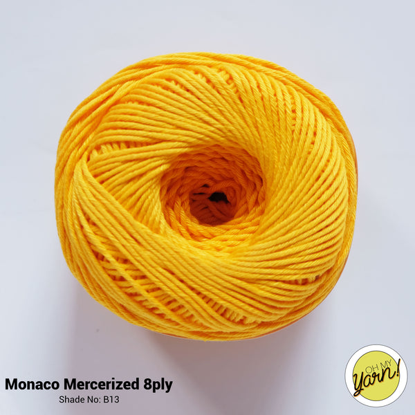 MONACO 8ply Mercerized Crochet Cotton