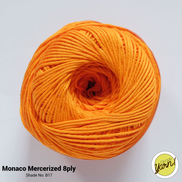 MONACO 8ply Mercerized Crochet Cotton