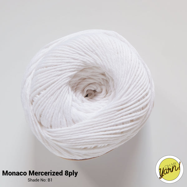 MONACO 8ply Mercerized Crochet Cotton