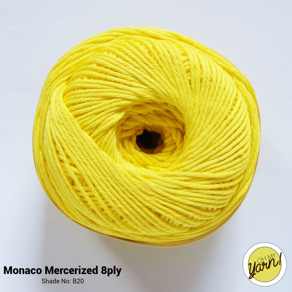 MONACO 8ply Mercerized Crochet Cotton