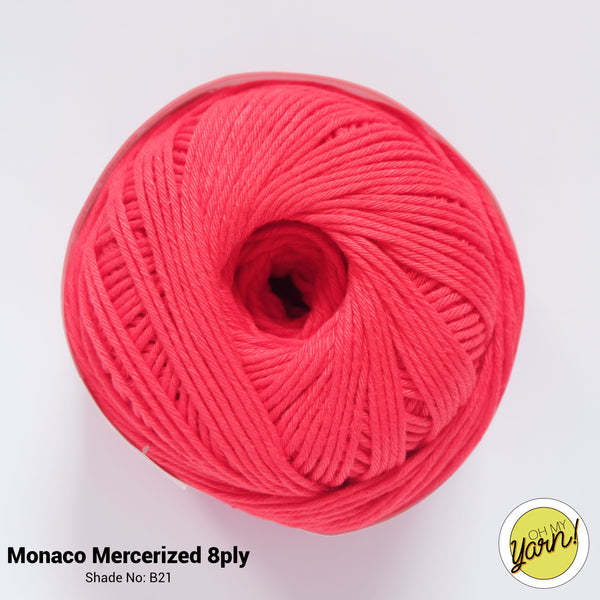 MONACO 8ply Mercerized Crochet Cotton