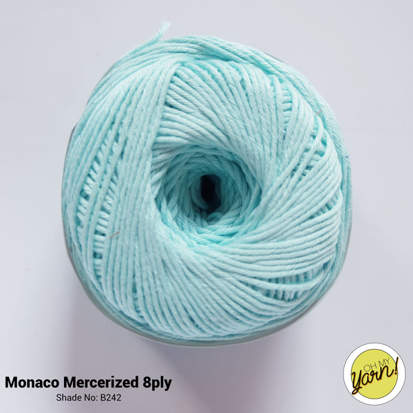 MONACO 8ply Mercerized Crochet Cotton