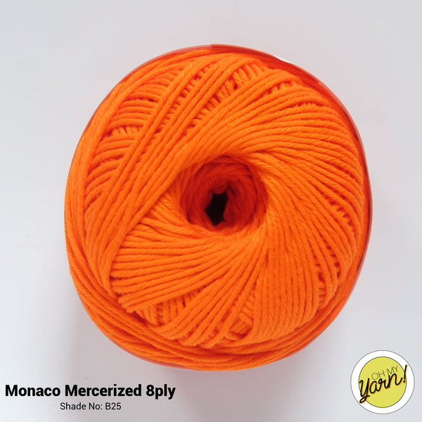 MONACO 8ply Mercerized Crochet Cotton