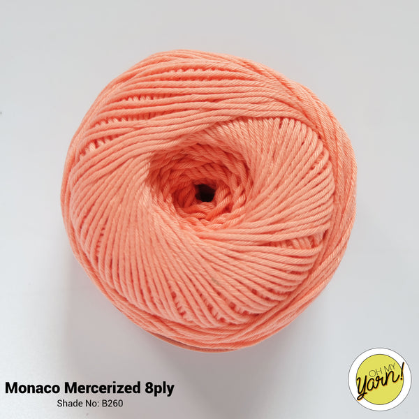 MONACO 8ply Mercerized Crochet Cotton