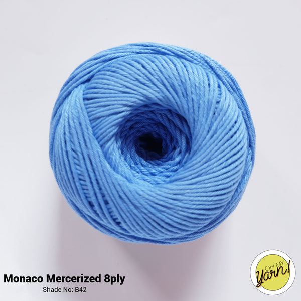 MONACO 8ply Mercerized Crochet Cotton