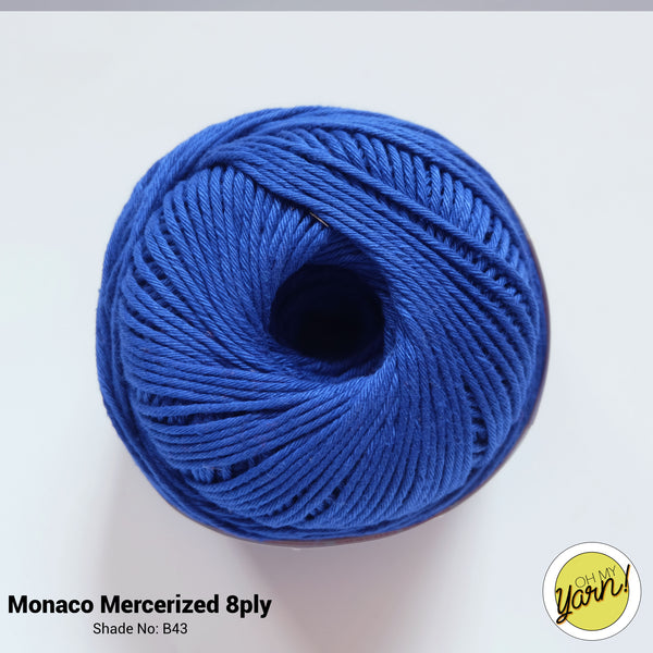 MONACO 8ply Mercerized Crochet Cotton