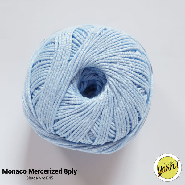 MONACO 8ply Mercerized Crochet Cotton